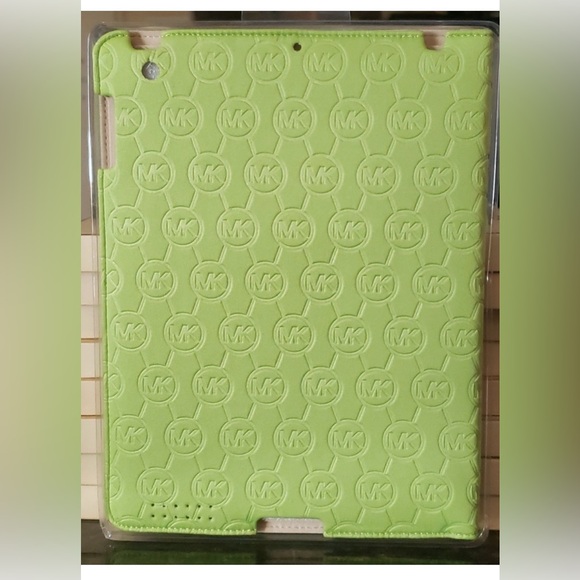 NWT Michael Kors Mono Embossed Neoprene Lime Ipad 2 Case - Picture 4 of 10